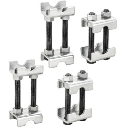 DASBET Adjustable 2-Way Coil Spring Spacers 4 Pack, 1”-2” Lift or Lower Spring Compressor Tool, Mini Coil Spring Booster for Car & Truck Shock Absorbers, Automotive Strut Accessories (4)