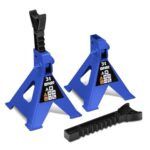 DNA MOTORING 1 Pair Jack Stands, 3 Ton (6600 lbs) Capacity Car Lifting Stand, Adjustable Height Car Jack Stands for Cars, Sedans, Small Vehicles, SUV, TOOLS-00682-BL