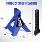 DNA MOTORING 3 Ton Jack Stands 6600lbs Adjustable Car Lift SUV - Image 2