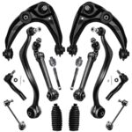 Detroit Axle - Front End 14pc Suspension Kit for Ford Fusion Lincoln MKZ Mercury Milan, 6 Lower & Upper Control Arms w/Ball Joints 2 Sway Bar Links Inner & Outer 4 Tie Rods 2 Boots Replacement