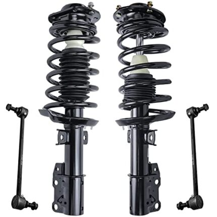Detroit Axle - Front Struts Sway Bars for 2005-2010 Chevy Cobalt 2006-2011 HHR [w/o RPO Code FE5] Complete 2 Struts with Coil Spring 2 Front Sway Bar Links Replacement Suspension Kit
