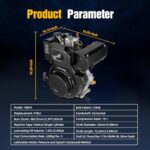 Powerful 10HP Diesel Engine 418cc Vertical Horizontal Shaft Motor Tiller - Image 2