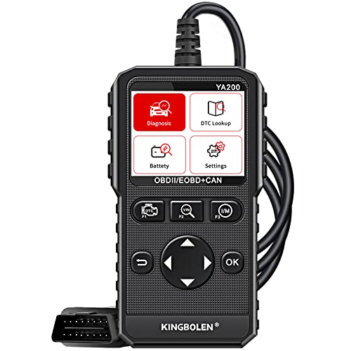 KINGBOLEN YA200 OBD2 Scanner, Car OBD2 Code Reader Check Engine KINGBOLEN YA200 OBD2 Scanner, Car OBD2 Code Reader Check Engine Light, Car Scanner OBDII Full Functions with Voltage Test OBD2 Scanner Diagnostic Tool for All OBDII CAN Protocol Cars Since 1996