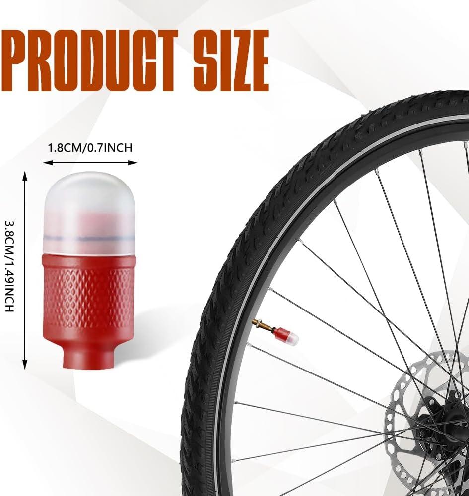 Light Up⁣ Our Ride: 4PCS ‌LED Tire valve ⁢Cap Lights unveiled!