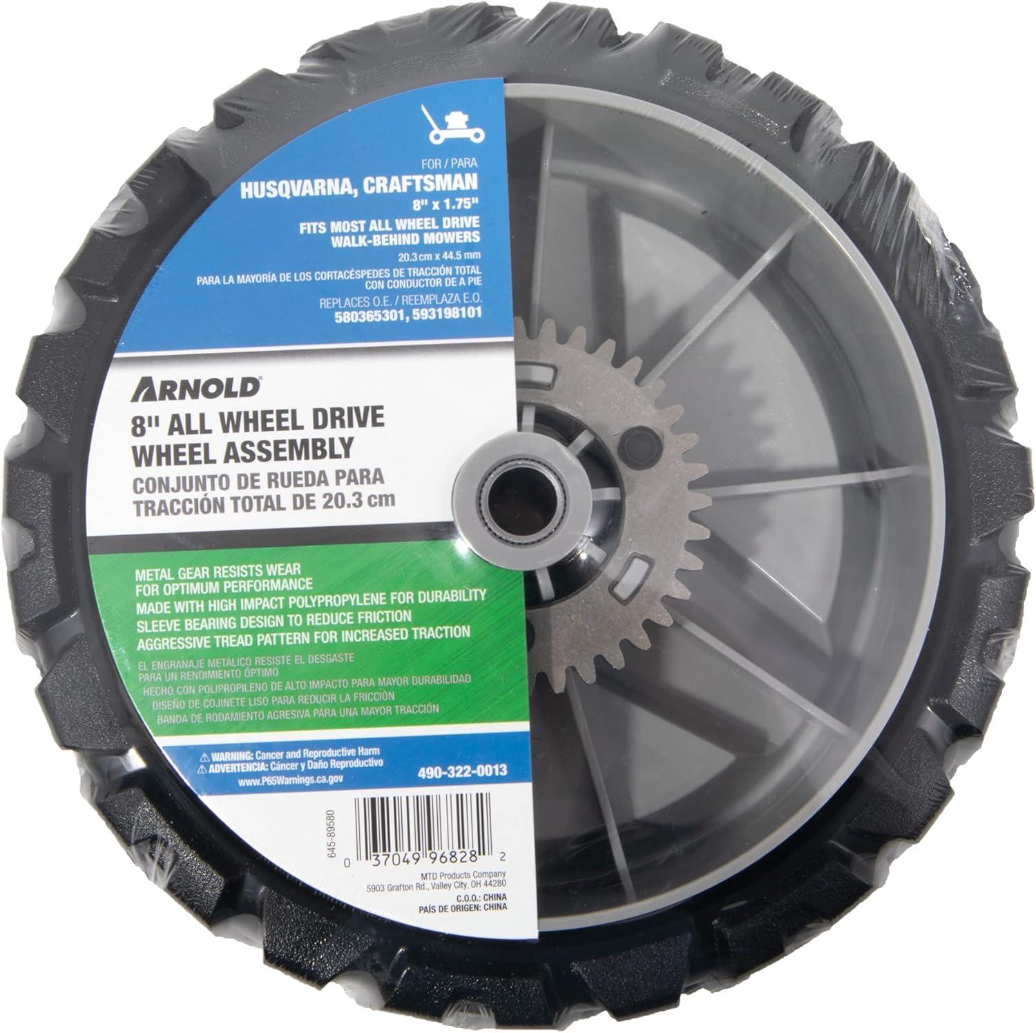 upgrade Our Mowers with Arnold's 8-Inch Wheel Assembly!