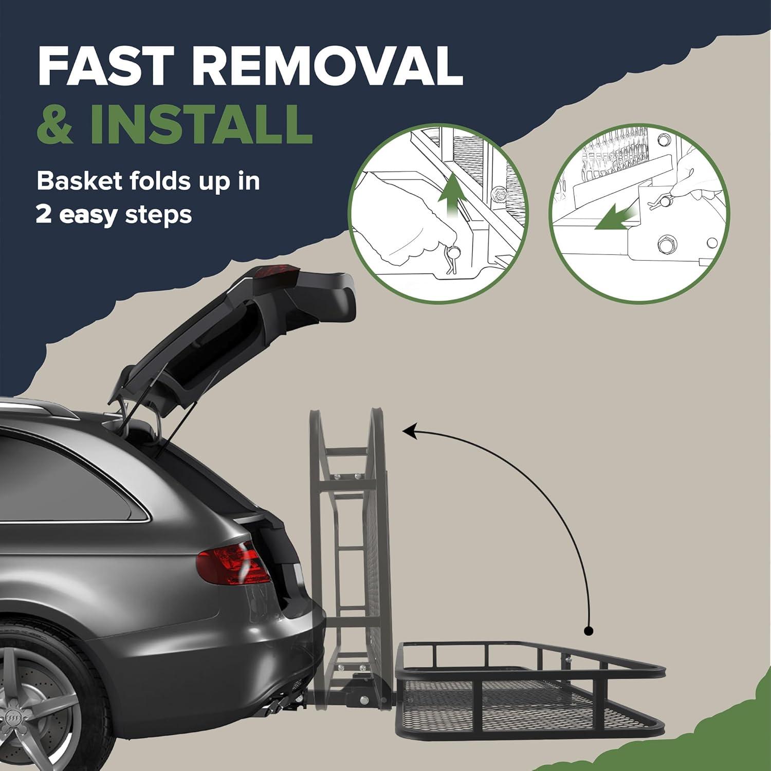 Our Review of ARKSEN's ⁤Robust 500lb Folding Hitch ‌Cargo Carrier