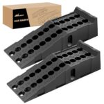 Nilight Car Ramps, 6.7" Lift Heavy Duty Truck Ramps Portable Vehicle Service Ramp for Home Garage Maintenance, 16,000lb. GVW Capacity Per Pair