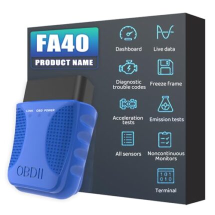 OBD2 Scanner Code Reader FA40 Auto Diagnostic Scan Tool Car Fault Check Engine Light Wireless Car Code Reader Compatible with iOS & Android Bluetooth 4.0 Auto Code Scanne