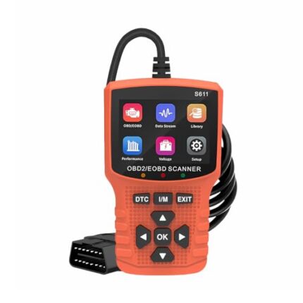 Osilly Car OBD2 Scanner Diagnostic Tool, Vehicle Check Engine Code Reader with I/M Readiness & More, Automotive OBDII/EOBD Diagnostic Scanning Fit, Universal for All Vehicles After 1996 (Orange)