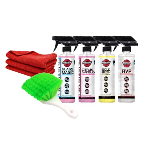 Renegade Essential Cleaning Bundle – Complete Car & Truck Detailing Renegade Essential Cleaning Bundle – Complete Car & Truck Detailing Kit with 4 Sprays, Microfiber Towels & Wheel Brush – Interior & Exterior Cleaner Set