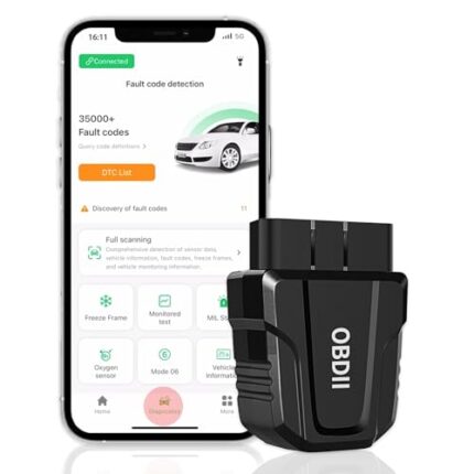 SinoTrack OBD2 Scanner Bluetooth Enhanced Wireless Car Code Readers for Android & iOS Auto Diagnostic Scan Tool Car with Performance Voltage Test Check Engine Light Exclusive APP Bluetooth 5.4