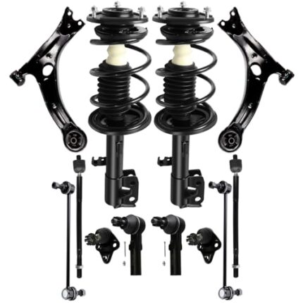 TFGCSG Struts Shock suspension kit for 2009 2010 2011 2012 2013 for Toyota Corolla 2011 2012 2013 for Toyota Matrix Front Complete Strut Assembly,Ball Joint,Control Arm,Stabilizer Bar Link 12 Pcs