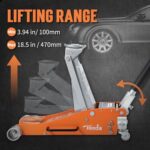 3 Ton Low Profile Floor Jack Dual Pump Rapid Lift Hydraulic - Image 2