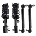 TRQ Front Suspension Kit Complete Strut & Coil Spring Assembly Sway Bar Stabilizer Link Compatible with 2015-2018 Jeep Renegade