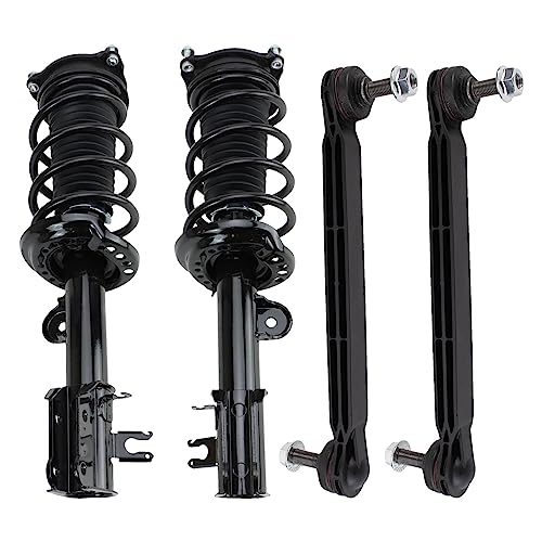 TRQ Front Suspension Kit Complete Strut & Coil Spring Assembly TRQ Front Suspension Kit Complete Strut & Coil Spring Assembly Sway Bar Stabilizer Link Compatible with 2015-2018 Jeep Renegade
