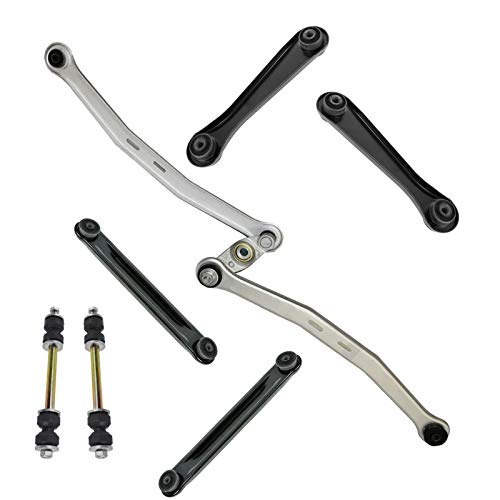 TRQ Rear Suspension Kit Control Arm Sway Bar Stabilizer Link TRQ Rear Suspension Kit Control Arm Sway Bar Stabilizer Link Watts Link Track Bar Compatible with 1998-2011 Ford Crown Victoria Lincoln Town Car Mercury Grand Marquis