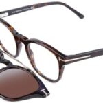 Tom Ford FT 5532-B BLUE BLOCK Havana Havana/Brown Clip-On 49/21/140 unisex Eyewear Frame
