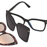 Tom Ford FT 5641-B .C BLUE BLOCK BLACK BLACK CLIP ON HAVANA CLIP ON 53/15/140 unisex eyewear frame