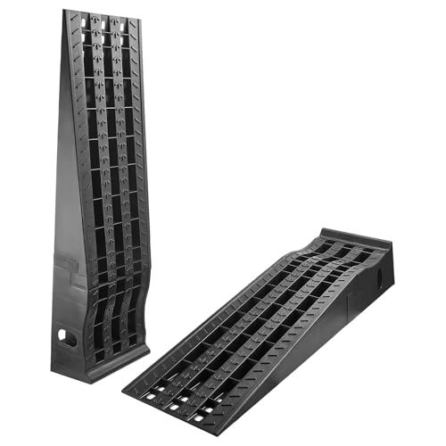VEVOR Car Ramps, 2 PCS 13000 lbs GVW Capacity, 6.3 VEVOR Car Ramps, 2 PCS 13000 lbs GVW Capacity, 6.3 in Lift Height, Portable High Profile Car Service Ramps for Home Garage Maintenance and Oil Changes, Heavy Duty for Truck SUV Vehicle Repair, Black