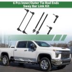 Buick Regal Suspension Kit: 6Pc Tie Rod Ends & Sway Bar Links 2012-2017 - Image 2