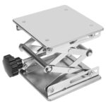 XCD Lab Scissors Jack, Stainless Steel 6 x 6 inch/150 x 150 mm Laboratory Support Jack Platform Lab Lift Stand Table, Expandable Lift Height Range from 75 mm to 260 mm, Support Weight 10KG