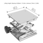 XCD 6" Stainless Steel Lab Jack Stand 75-260mm Lift Range 10KG - Image 2