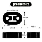 Yumfugu 4PC Rubber Exhaust Hanger Bracket Universal Muffler Mount Kit - Image 2