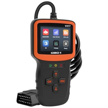 Zpana Car OBD2 Scanner Diagnostic Tool, Vehicle Check Engine Fault Code Readers, Data Clear I/M Readiness Automotive Error Scan Tool Accessories, Universal for SUV, Sedan, Truck