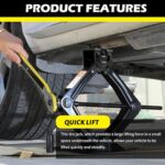 1.5T Scissor Car Jack Kit with Ratchet Wrench Heavy Duty 3307lbs - Image 4