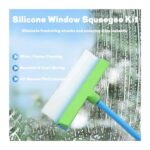 Squeegee Window Cleaner Kit: Microfiber Scrubber, Silicone Blade for Glass & Cars (2-Pack) - Image 4