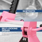 Auto Dynasty 3 Ton Pink Jack Stands Set Heavy Duty Steel Car Lift - Image 4
