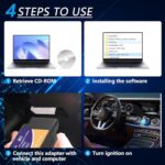 CERRXIAN ELM327 OBD2 USB Scanner 5FT Diagnostic Code Reader Tool - Image 4