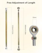 AUGREX Adjustable Tie Rod Ball Joint 310-340mm for ATV Go Kart Bike - Image 4