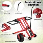 Goplus 500LBS Hydraulic Lawn Mower Lift Jack for Zero Turn Tractors - Image 3