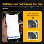 Professional Bluetooth OBD2 Scanner for iPhone & Android - Car Code Reader Diagnostic Tool - Image 3