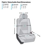 FH Group Universal Black Front Car Seat Covers with Seatbelt - Image 6