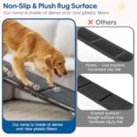 HBTower 63" Folding Dog Ramp for Large Dogs Up to 250lbs SUV Car - Image 4