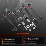 Complete Front Suspension Kit for Ford Escape Mazda Tribute 2008-2009 Ball Joints Tie Rods - Image 3