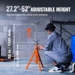 VEVOR 2500LBS Adjustable Pipe Stand Jack 27-52in V Head Folding - Image 4