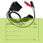 Fiat 3 Pin to OBD2 16 Pin Diagnostic Adapter Cable Connector - Image 4
