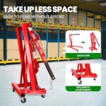 Heavy-Duty 2-Ton Hydraulic Engine Hoist, Folding Shop Crane with 4400 LBS Lift - Image 5