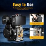 Powerful 10HP Diesel Engine 418CC Single Cylinder Air-Cooled Manual Start Pump Tiller Motor - Image 3