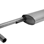Walker Quiet-Flow SS 56205 Direct Fit Exhaust Muffler Assembly 2" Inlet (ID) 2" Inlet (OD) 2.25" Outlet (OD) for Nissan Frontier