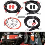2298-90 Battery Cable Kit Compatible with 1999-2003 Ford Super Duty F250 F350 Excursion 7.3L Power Stroke Diesel Engine 2/0 Wire with 90 Degree Bend At starter, Replacement #2298-90.