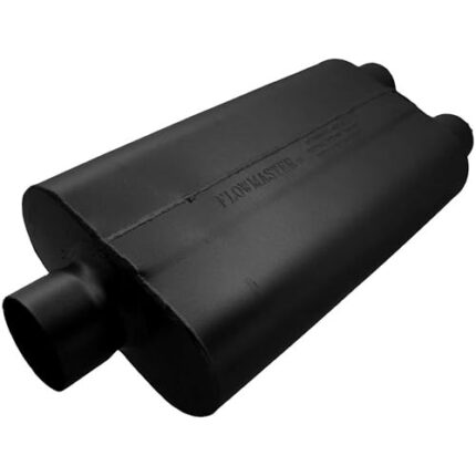Flowmaster 50 Series Delta Flow Chambered Muffler – 3.00” - Center In/Dual Out – Moderate Sound – 16G - Aluminized Steel – Perfect for daily-driven Performance Vehicles and Passenger Cars (9430502)