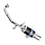 FLYPIG High Performance GY6 150cc Muffler Exhaust Pipe kit Replace for System Shorty GY6 125cc 150cc 152QMI 157QMJ ATV 4 Stroke Chinese Scooter Moped ATV Go Kart (Black)