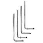 90° Bend Universal Exhaust Hanger Rods Fit for Wide Range of Exhaust Pipes 8 Inch Weld Bracket Kit- 4 Pack