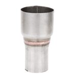 Kuuleyn Reducer Adapter, 304 Stainless Steel 63mm/2.5in to 45mm/1.75in Exhaust Reducer Connector Pipe Standard Straight Coupler Tube with Hole