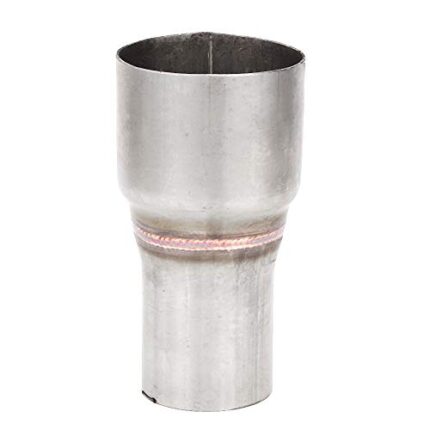 Kuuleyn Reducer Adapter, 304 Stainless Steel 63mm/2.5in to 45mm/1.75in Exhaust Reducer Connector Pipe Standard Straight Coupler Tube with Hole