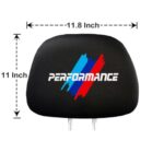 BMW M Series Headrest Covers 2Pack Universal Fit Cars Trucks SUVs - Image 3